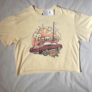 Yellow Camaro Crop Top